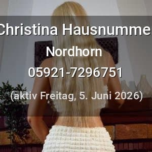 Escort Christina Hausnummer in Nordhorn