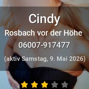 Escort Cindy in Rosbach vor der Höhe